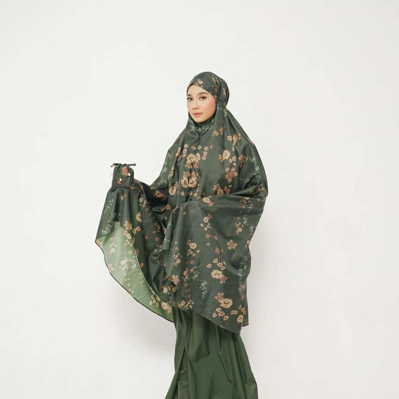 Product image ALIF MUKENA MINI MOTIF PARASUT PREMIUM KOREA TRAVEL - GREEN CARNATION ( MKN-P04-001 ) all variant all variant